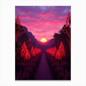 Sunset Path Canvas Print