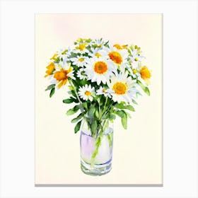 Daisies 1 Vintage Flowers Flower Canvas Print