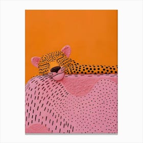 Leopard Sleeping Canvas Print