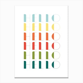 Retro Hello Canvas Print