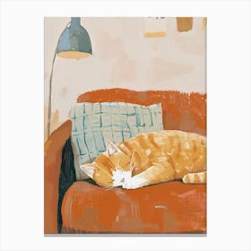 Cat In The Living Room 2 Canvas Print