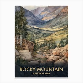 Rocky Mountain National Park Vintage Travel Poster 5 Canvas Print