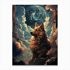 Wolf In The Sky Canvas Print