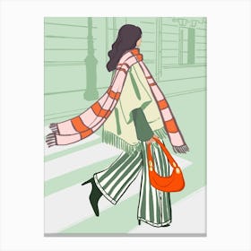 winter fashion illustration Stampe su tela