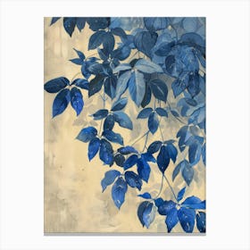 Blue Leaves 10 Canvas Print