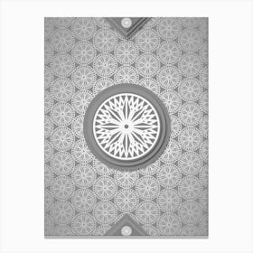 Geometric Glyph with Hex Array Pattern in Gray n.0027 Canvas Print