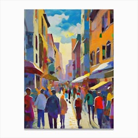 Street Scene In Rome Canvas Print
