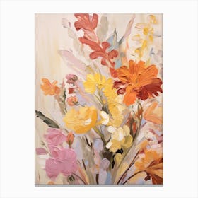 Fall Flower Painting Everlasting Flower 2 Canvas Print