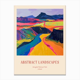 Colourful Abstract Vatnajkull National Park Iceland 4 Poster Canvas Print