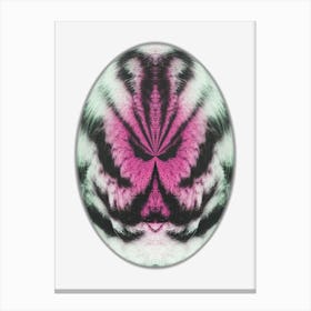 Siberian Tiger Fur Egg Pink Canvas Print