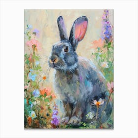 Silver Marten Rabbit Painting 3 Canvas Print