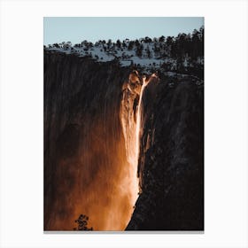 Burning Waterfall Canvas Print