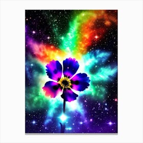 Flower In Space 17 Canvas Print