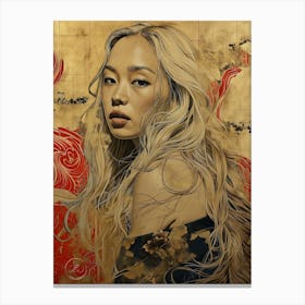 Asian Blond Girl Canvas Print