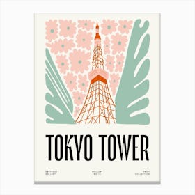 Tokyo Tower Japan Travel Matisse Style Canvas Print