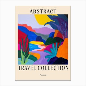 Abstract Travel Collection Poster Panama 3 Canvas Print