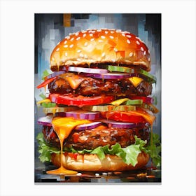 Modern Flavor Burger Artistry Canvas Print