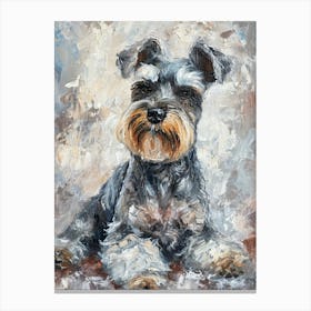 Miniature Schnauzer Acrylic Painting 6 Canvas Print