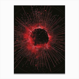 Red Sunburst Canvas Print