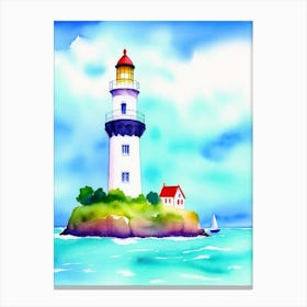 Lighthouse Ocean Beach Canvas Print