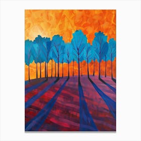 Sunset Trees 3 Canvas Print