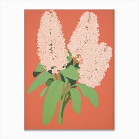 Hyacinths Flower Big Bold Illustration 2 Canvas Print