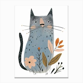 Nebelung Cat Clipart Illustration 2 Canvas Print