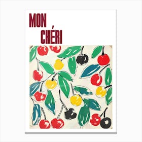 Mon Cheri Poster Cherry Painting Matisse Style 9 Canvas Print