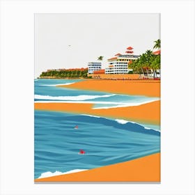 Galle Face Green Beach Colombo Sri Lanka Midcentury Canvas Print