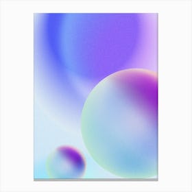 Blue and Purple Soft Aesthetic Aura Gradient Minimalist Background Canvas Print