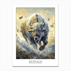 Buffalo Precisionist Illustration 2 Poster Canvas Print