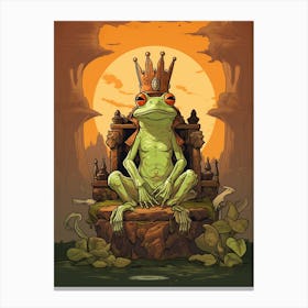 Flying Frog Crown Storybook 3 Canvas Print