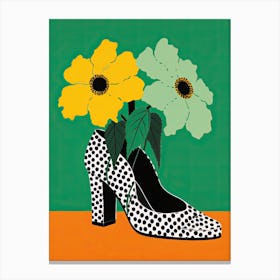 Botanical Bliss: Shoe Floral Impressions Canvas Print
