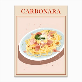 Carbonara Italian Pasta Poster Canvas Print