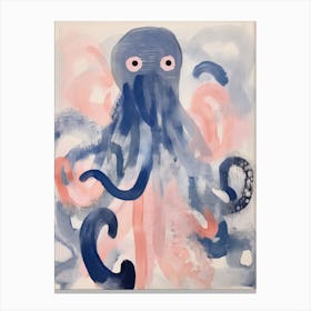 Playful Illustration Of Octopus For Kids Room 3 Canvas Print