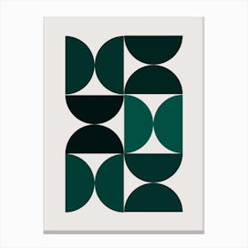 Shapes Green Canvas Print
