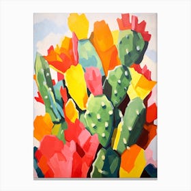 Cactus Painting Nopal Cactus 1 Canvas Print