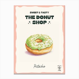 Pistachio Donut The Donut Shop 1 Canvas Print