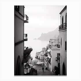 Amalfi Italy Mediterranean Black And White Photography Analogue 1 Canvas Print