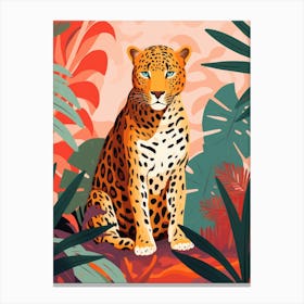 Leopard In The Jungle 25 Canvas Print