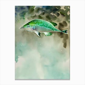 Unicornfish Storybook Watercolour Canvas Print