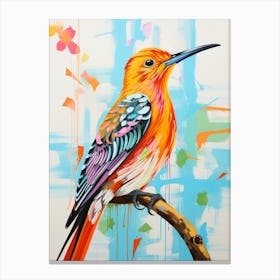 Colourful Bird Painting Hoopoe 2 Canvas Print