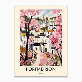 Portmeirion (Wales) Painting 1 Travel Poster Canvas Print