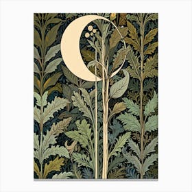 William Morris Print Moon And Leaves Canvas Print