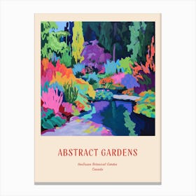 Colourful Gardens Vandusen Botanical Garden Canada 1 Red Poster Canvas Print