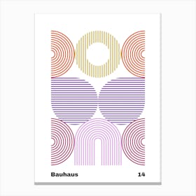 Geometric Bauhaus Poster 14 Canvas Print