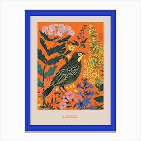 Spring Birds Poster Cuckoo 1 Canvas Print