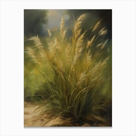 Wild grass, old oil painting,Colorado Arts, Vermont Arts,Montana Arts,Alaska Arts7 Canvas Print