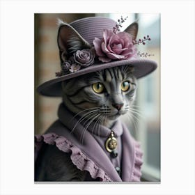 Victorian Cat 12 Canvas Print