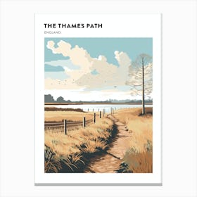 The Thames Path England 1 Hiking Trail Landscape Poster Canvas Print